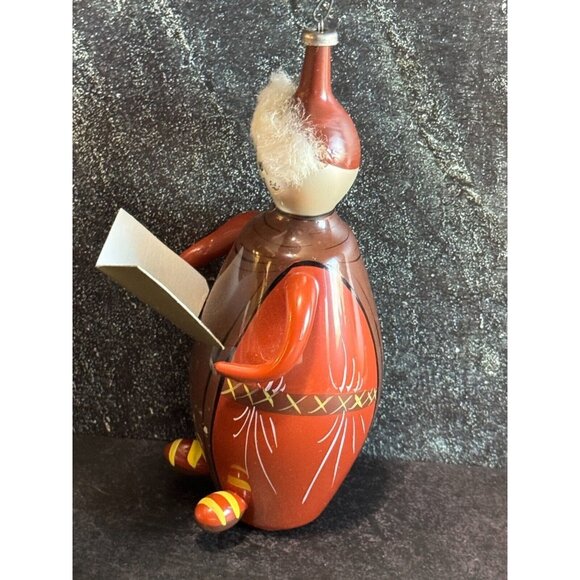 Vintage Soffieria DeCarlini Italy Caroler Hand Blown Glass Ornament 6 1/2" Rare - Picture 7 of 8